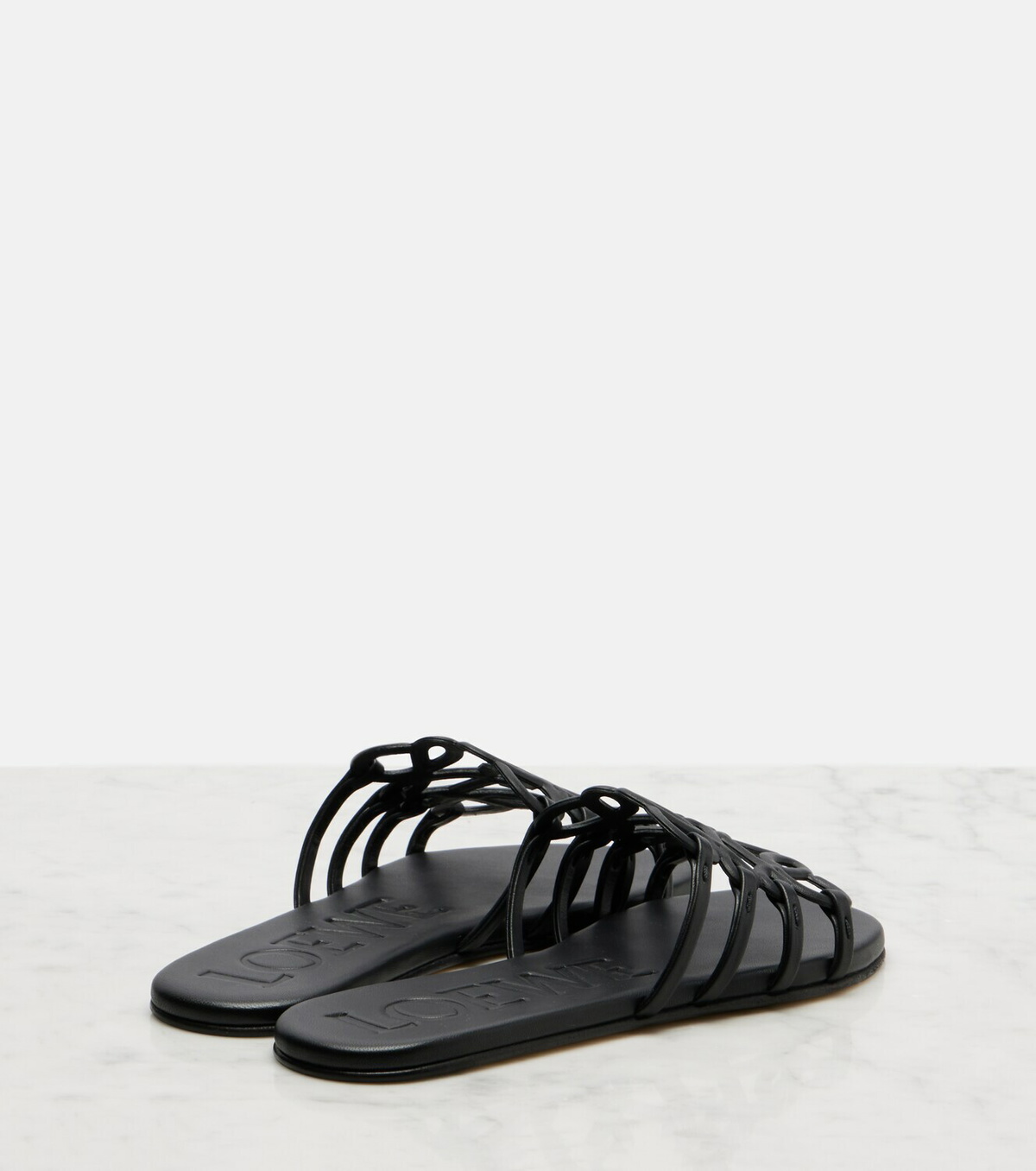 Loewe Anagram leather slides