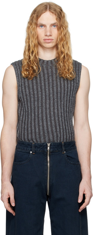 Photo: Eckhaus Latta Gray Keyboard Vest