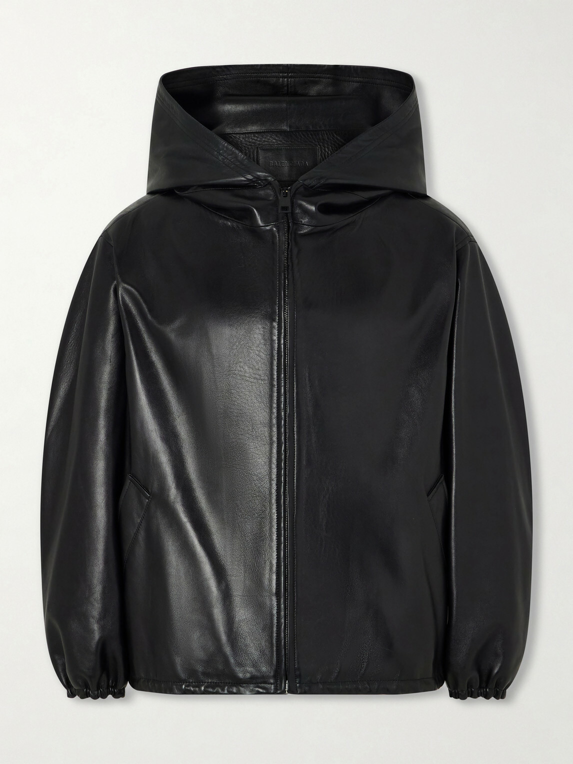 Balenciaga - Hooded Leather Jacket - Black