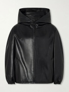 Balenciaga - Hooded Leather Jacket - Black