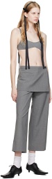 Sandy Liang Gray Stanton Trousers