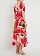 Tory Burch Printed Silk-twill Midi Shirt Dress Pink