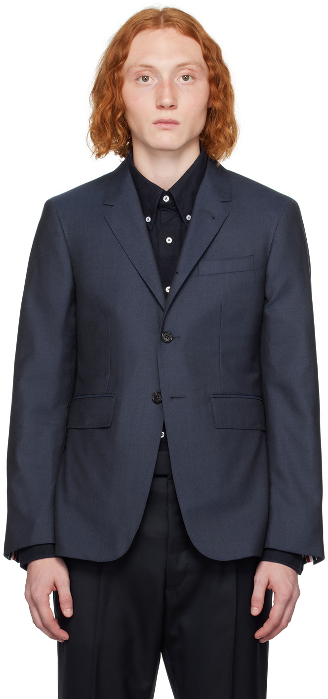 Thom Browne Blue Classic Blazer Thom Browne