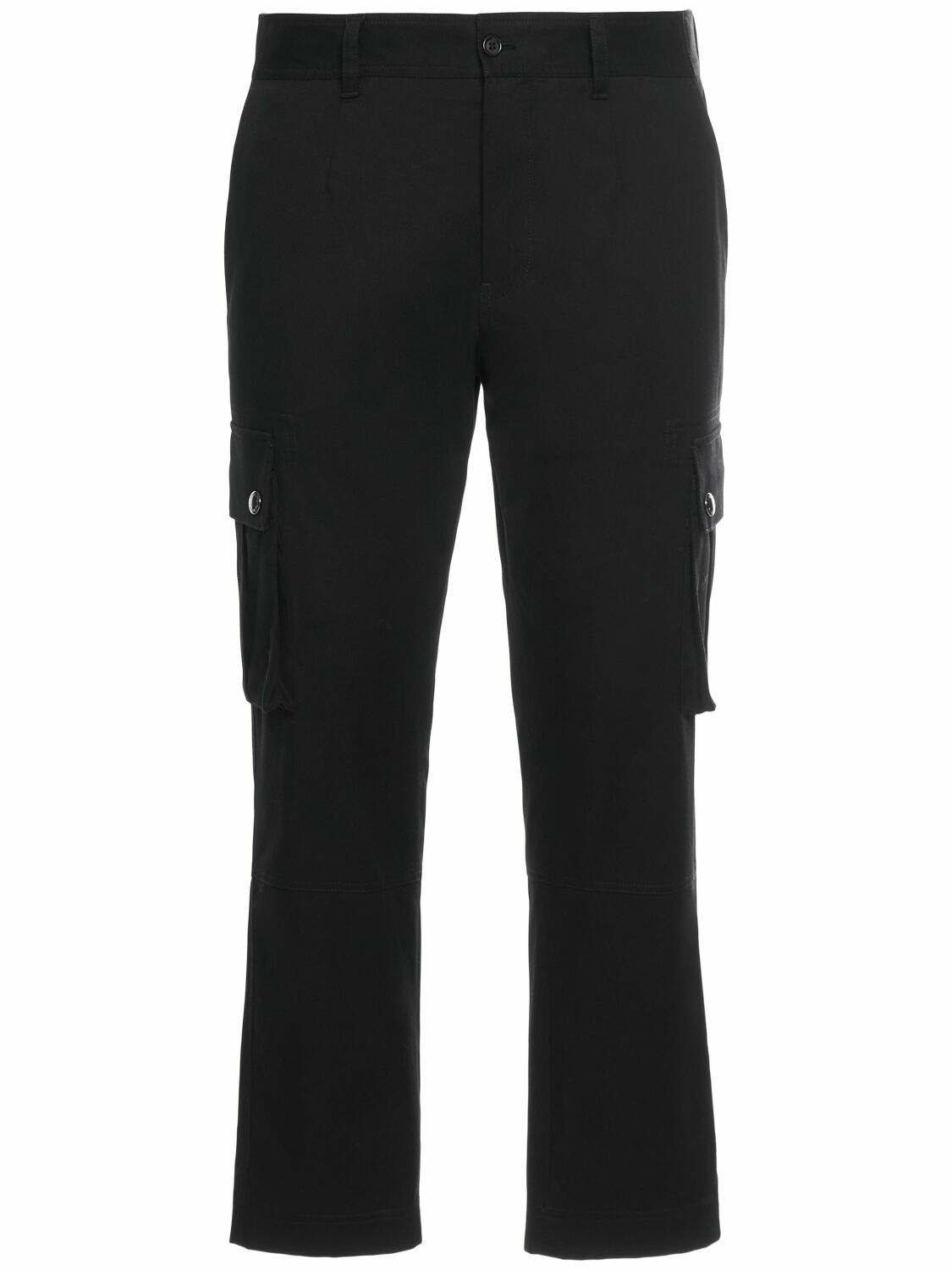 Dolce & Gabbana Navy Blue Logo Plaque Cargo Trousers