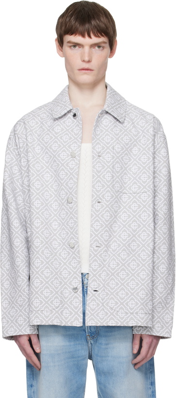 Photo: Casablanca Gray Monogram Workwear Jacket