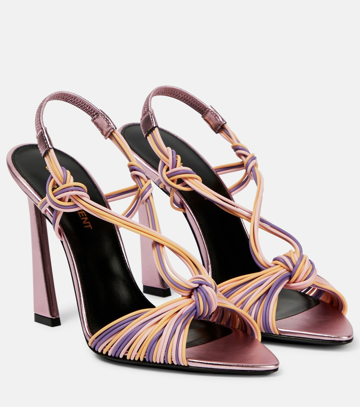 【送料&関税込】Saint Laurent Pool Heel Sandals Saint Laurent Women's' Pool High Heel Sandals in Pink | LN-CC®