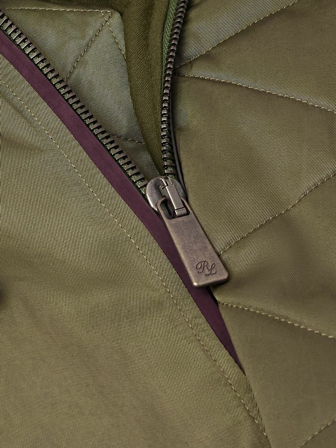 Ralph Lauren Purple label - Shearling-Trimmed Shell Down Jacket - Green