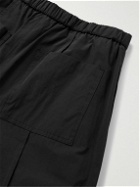 Amomento - Straight-Leg Belted Pleated Shell Trousers - Black
