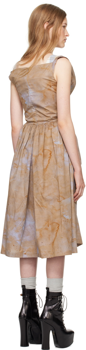 vivienne westwood brown dress Vivienne Westwood draped-waist Mini Dress | Brown
