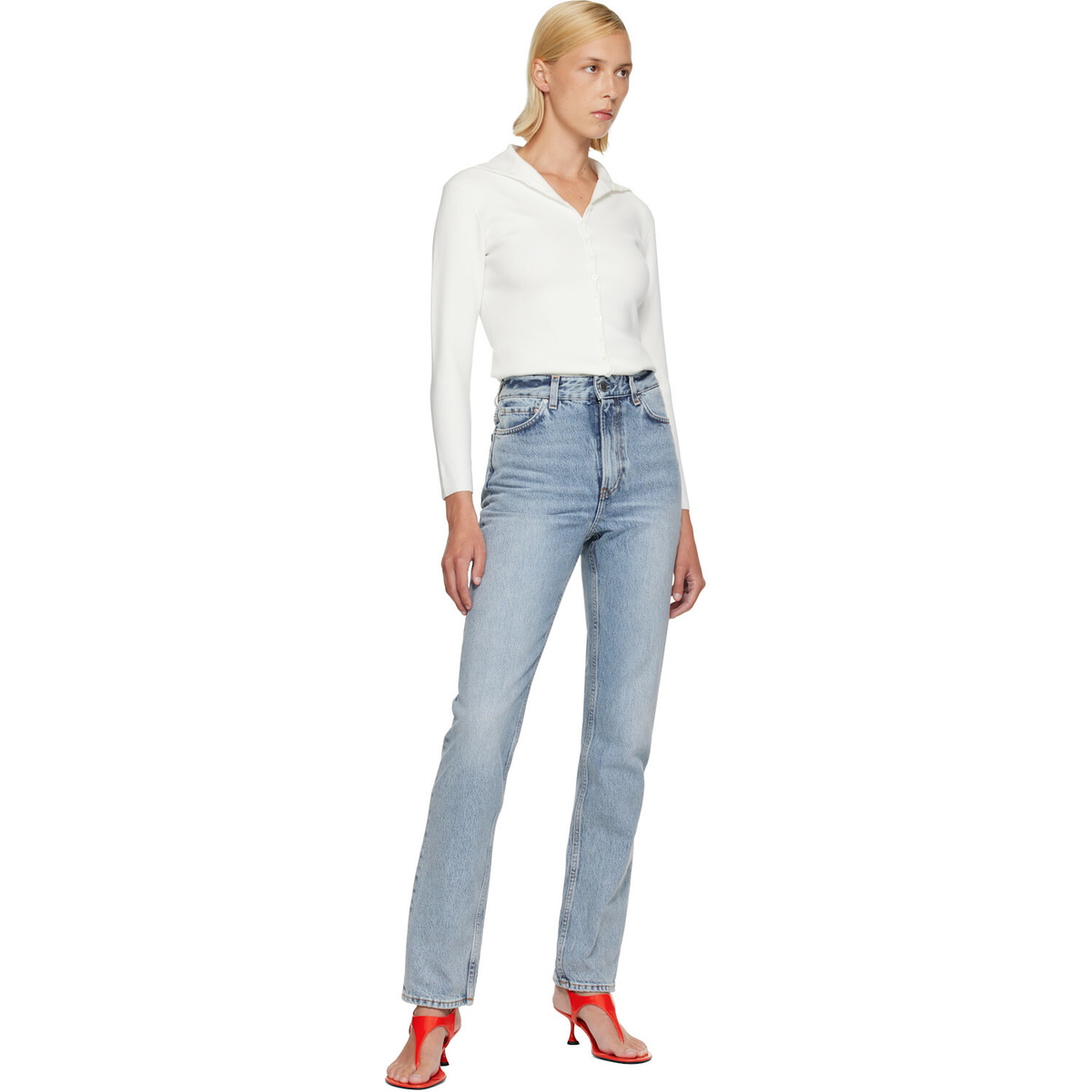 TOTEME Blue High Slim Jeans