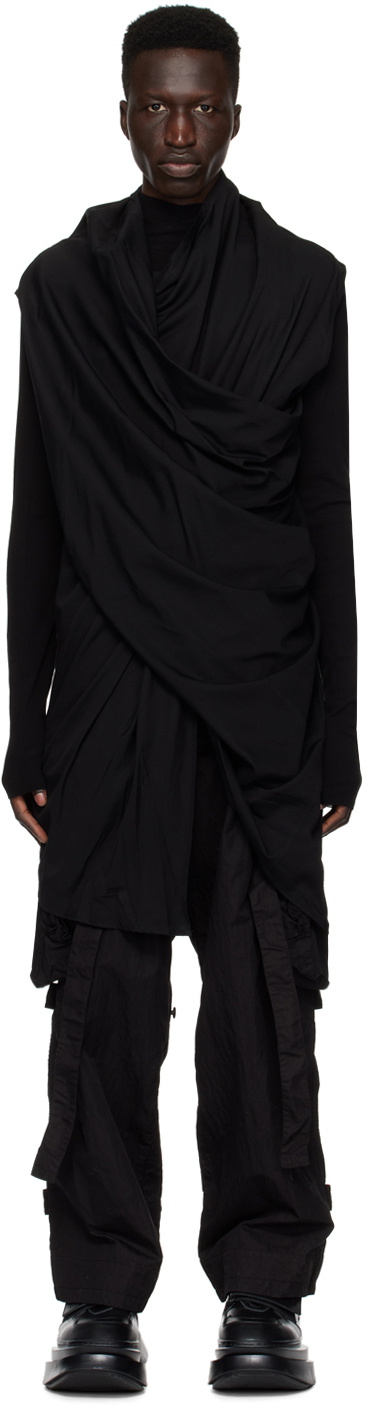 Julius Black Draped Tank Top Julius