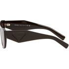 Prada Eyewear Brown Triangle Logo Sunglasses