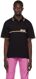 GCDS Black Waved Polo