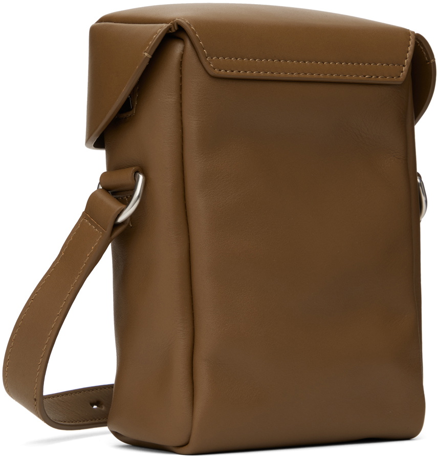 【関税＆送料込み】Jil Sander 'Messenger' Brown Leather Cro Jil Sander logo-stamp Leather Crossbody Bag | Brown | FARFETCH