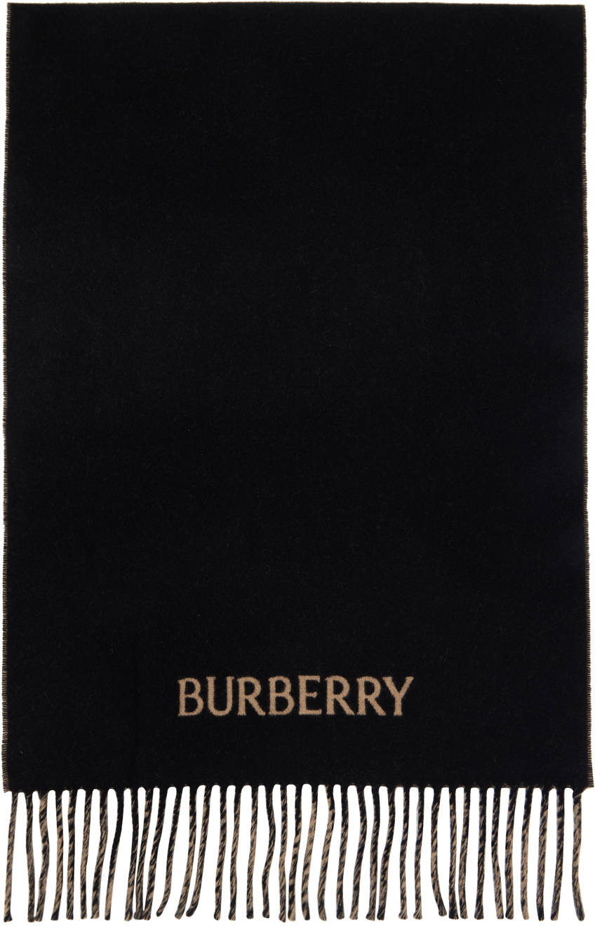 Burberry Beige & Black EKD Scarf Burberry