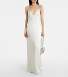 Gucci Horsebit embellished satin slip dress