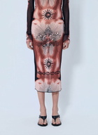 Jean Paul Gaultier Re-Edition Safe Sex Tattoo Long Skirt