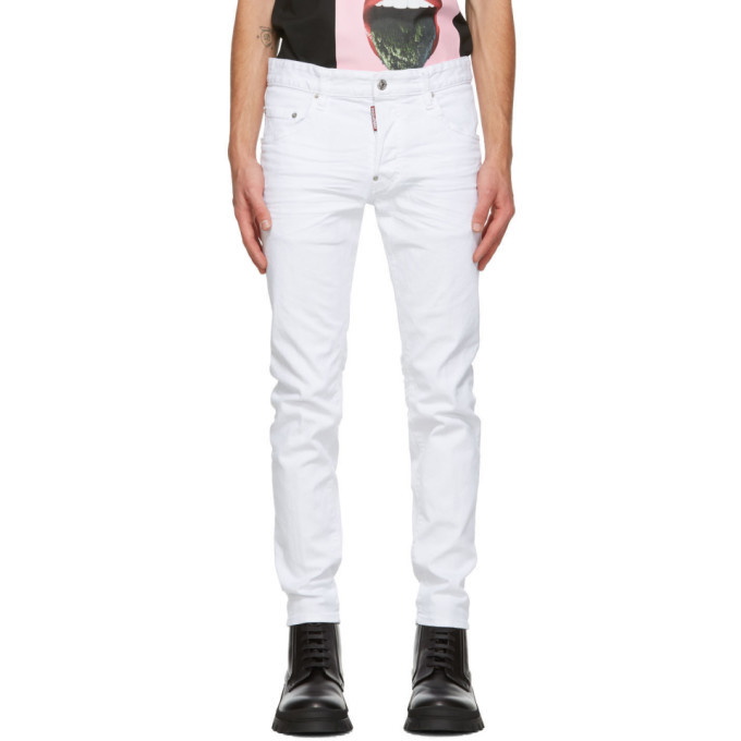 Photo: Dsquared2 White Bull Skater Jeans