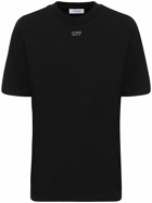 OFF-WHITE Embroidered Logo Cotton T-shirt