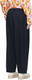 Camiel Fortgens Navy Simple Trousers