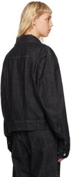 HELIOT EMIL Black Equisetum Denim Jacket