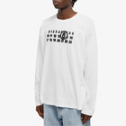 MM6 Maison Margiela Men's Long Sleeve Triple Logo T-Shirt in Off White