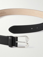 Alexander McQueen - 3.5cm Full-Grain Leather Belt - Black