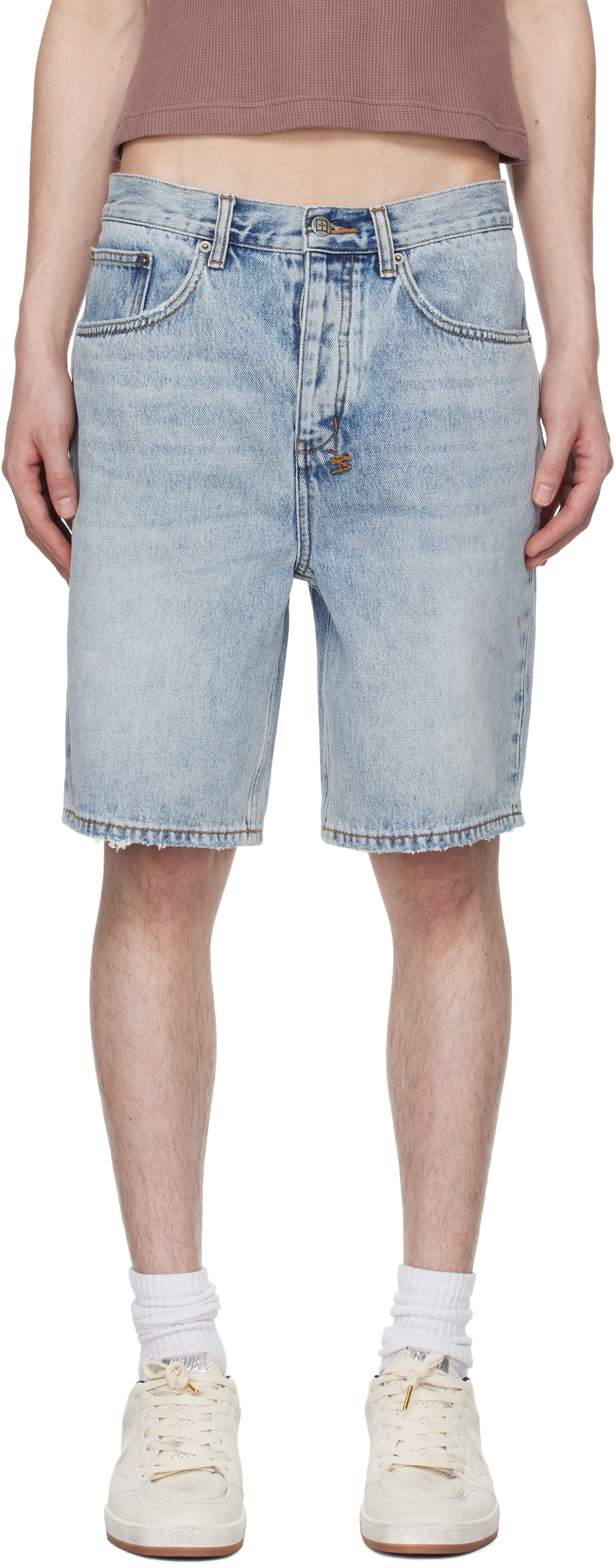 KSUBI★ Chopper Short Maverik デニム スリム ショート パンツ Blue Chopper Maverick Denim Shorts by Ksubi on Sale