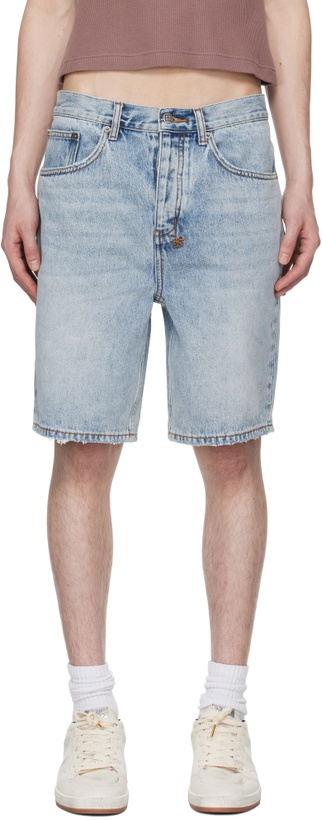 Photo: Ksubi Blue Anti K Denim Shorts