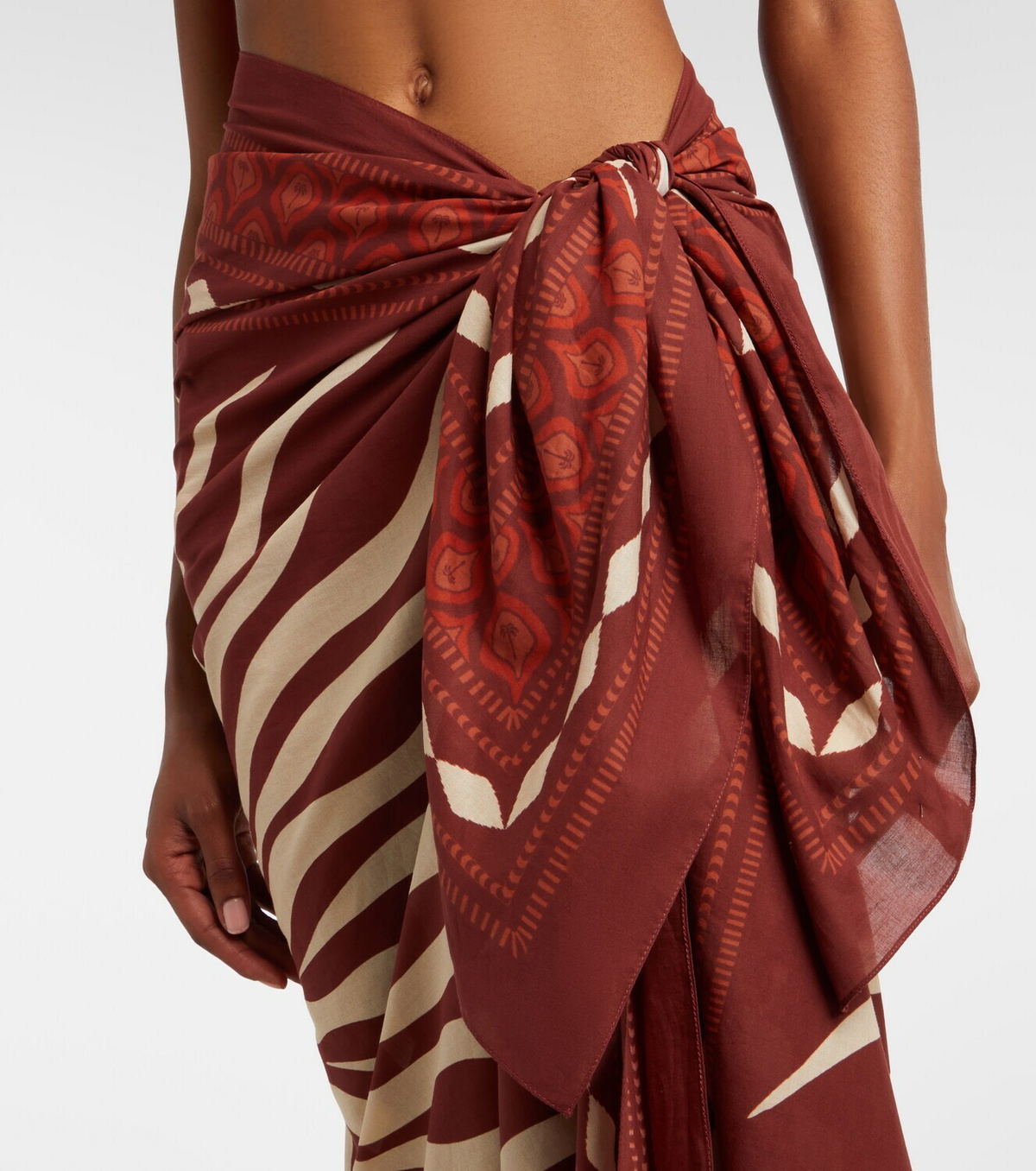 Johanna Ortiz Printed cotton beach coover-up