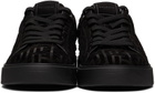 Balmain Black Suede Monogram B-Court Sneakers