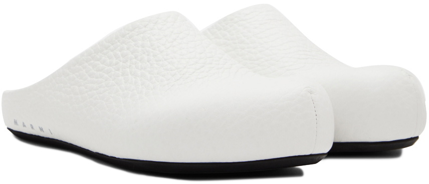 Marni White Leather Sabot Loafers Marni display picture 2