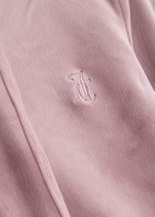 Juicy Couture Robertson Hooded Velour Sweatshirt Light Pink