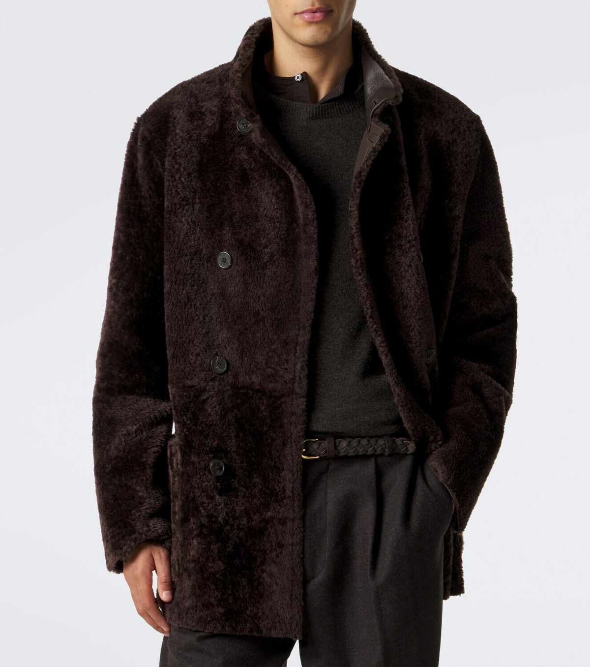 Arma Caleb reversible shearling and leather coat