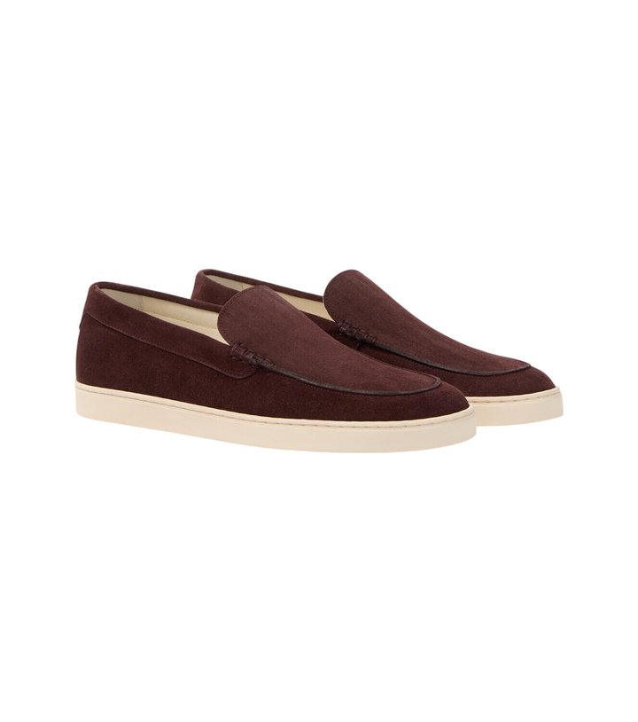 Photo: Brunello Cucinelli Chevron suede slip-on shoes