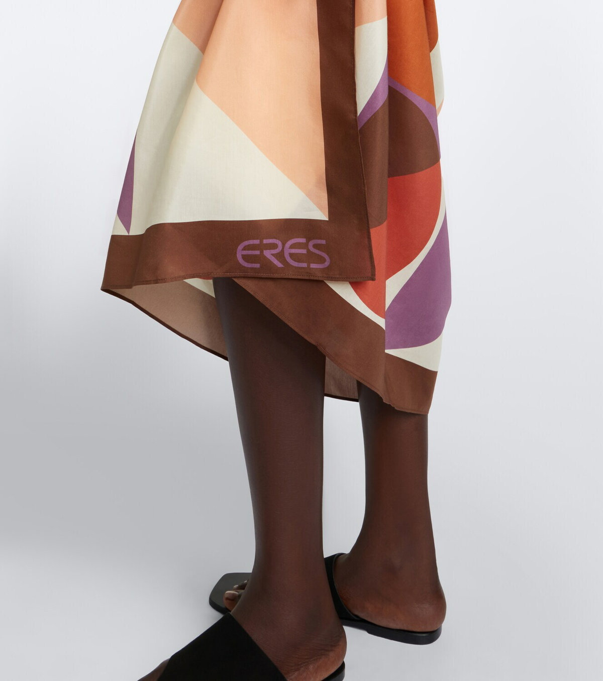Eres Luisa printed cotton and silk beach cover-up