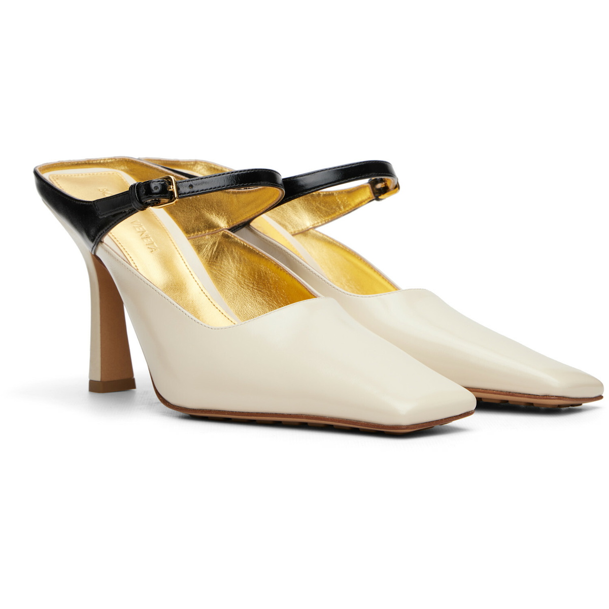 Bottega Veneta Off-White Slip On Heels
