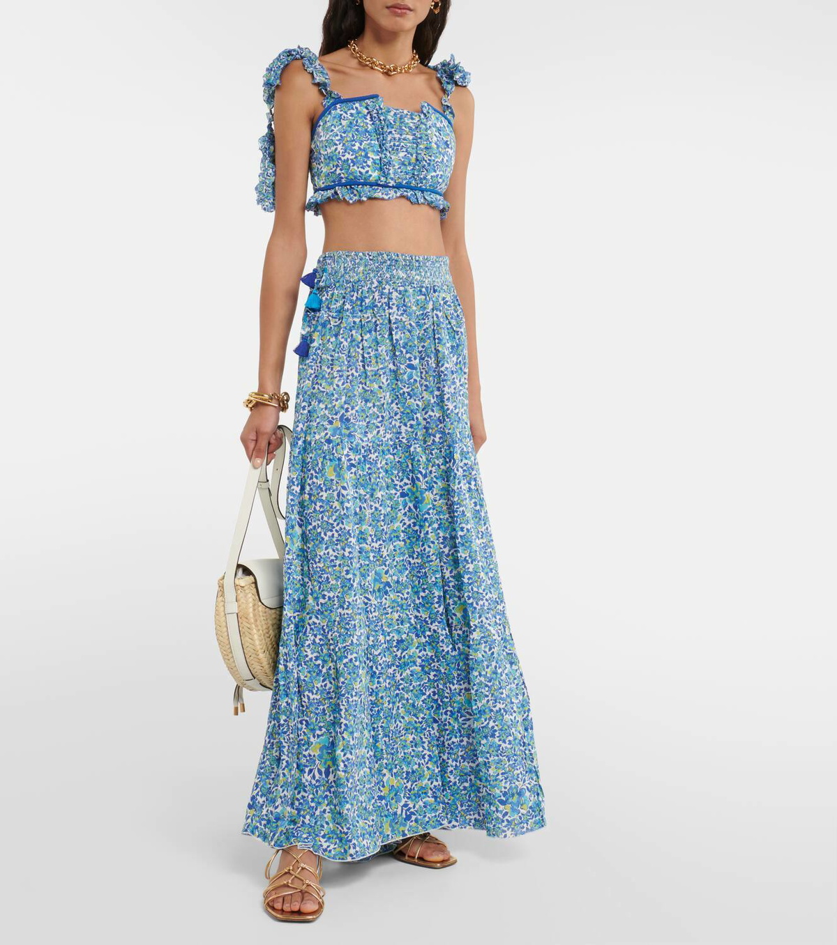 Poupette St Barth Soledad floral wide-leg pants