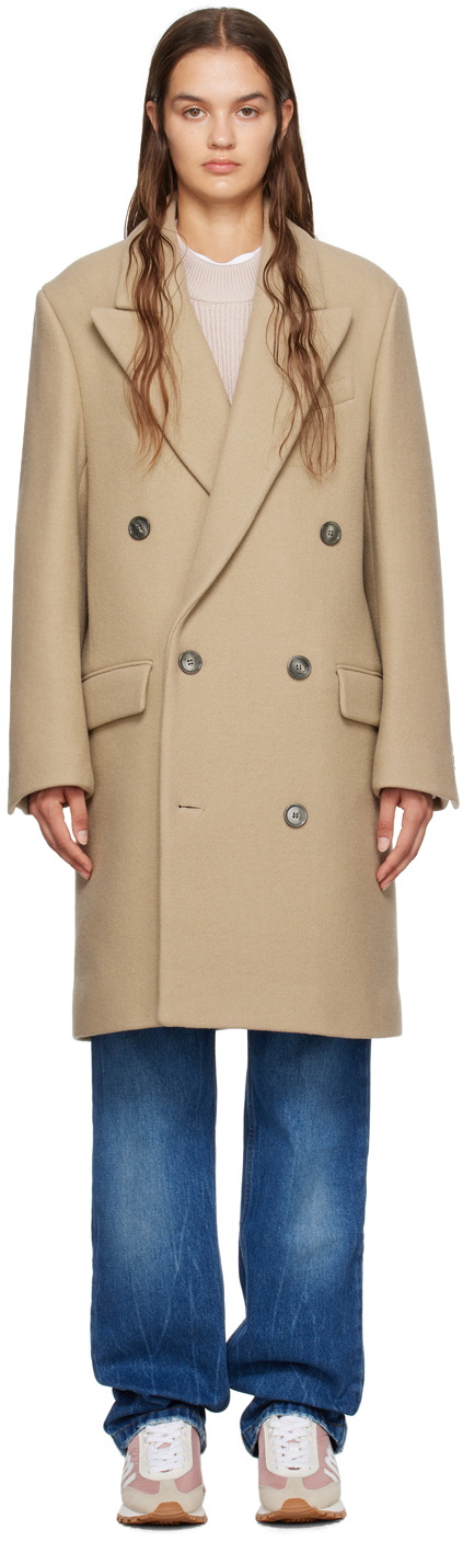 【送料&関税込】Ami Alexandre Mattiussi Beige Wool Coat beige-double-breasted-coat.jpg