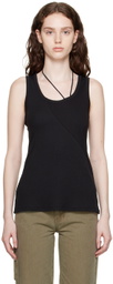DRAE Black Scoop Neck Tank Top