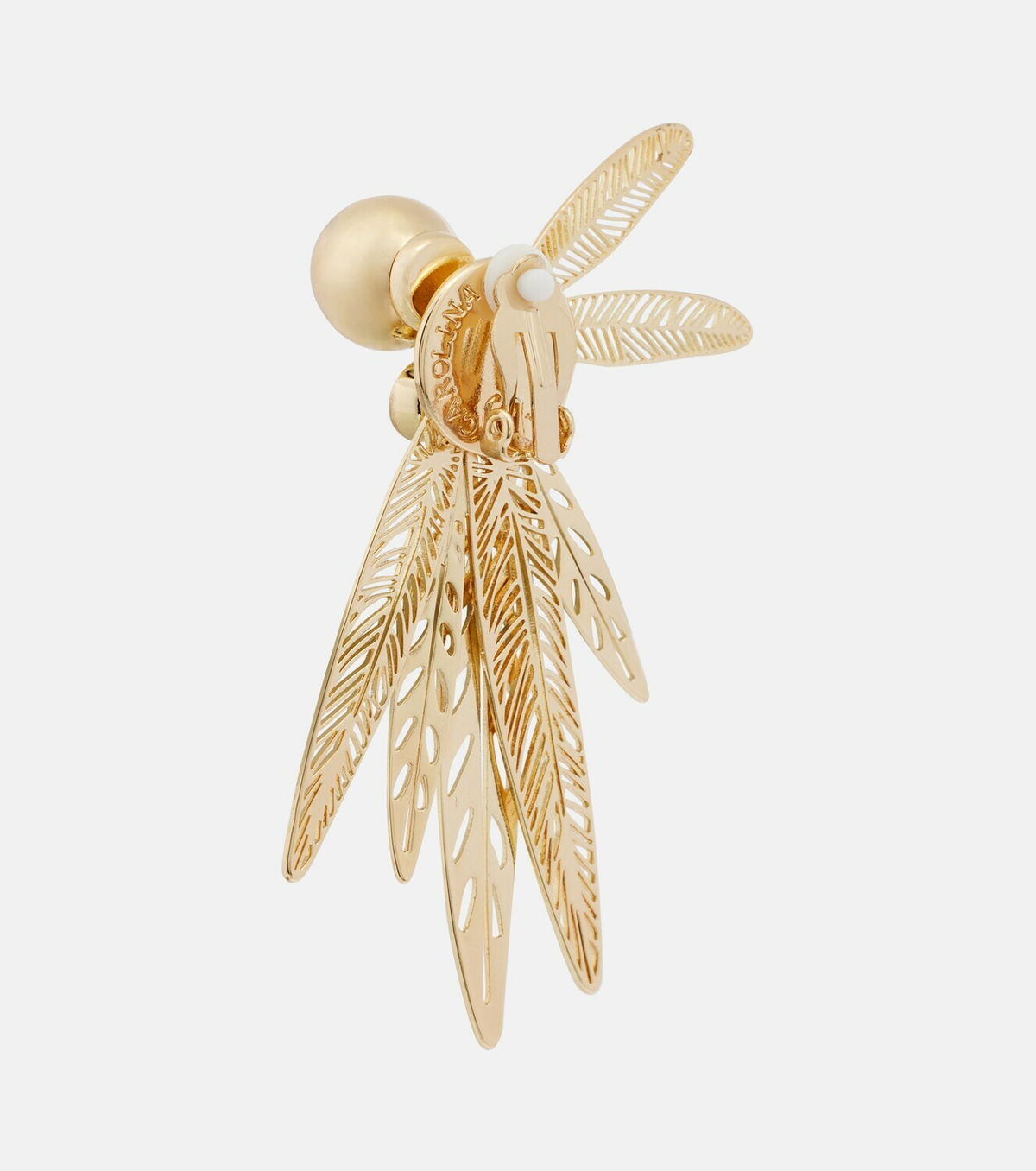 Carolina Herrera Crystal-embellished clip-on earrings