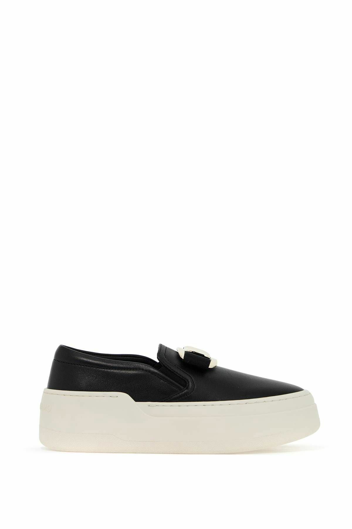 4/20のみのお値下げ　　　　　　Ferragamo　Vara FERRAGAMO new vara plate slip-on sneakers Black Salvatore