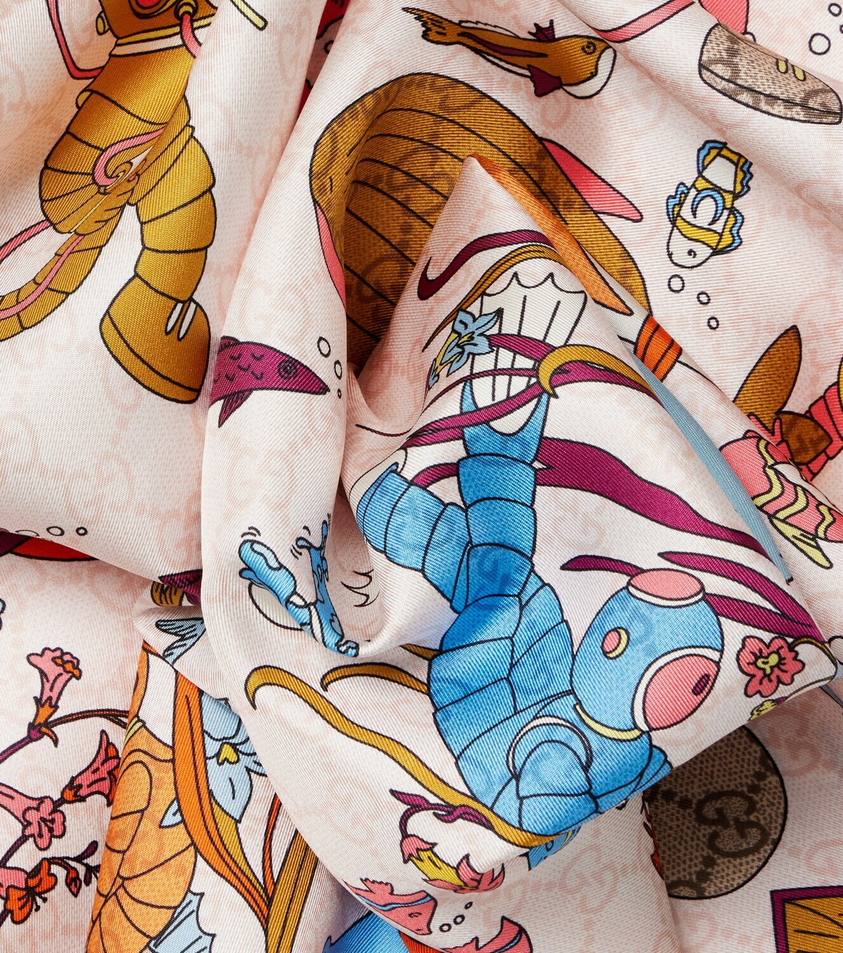 Gucci GG printed silk twill scarf