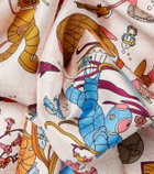 Gucci GG printed silk twill scarf