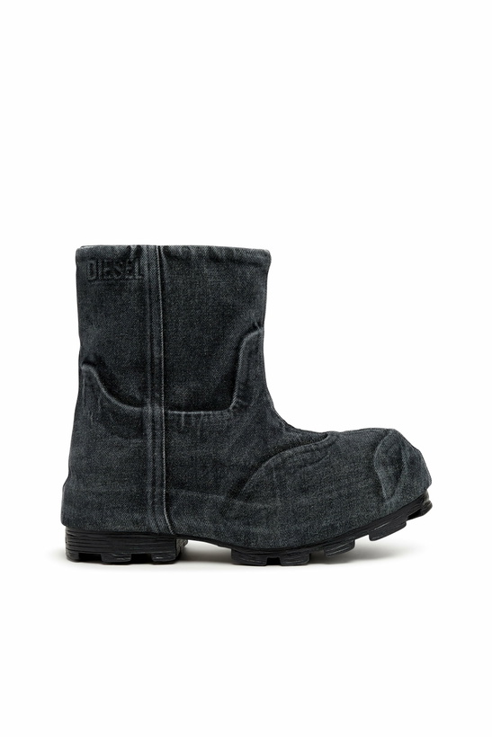 Photo: Diesel D-Hammer-Chelsea boots in washed denim - Boots - Unisex - Black