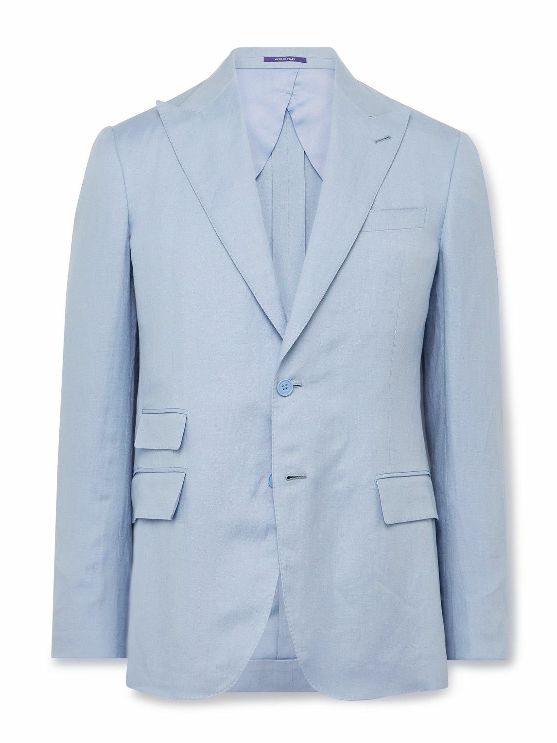 Ralph Lauren Purple label - Slim-Fit Silk and Linen-Blend Suit Jacket - Blue
