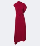 Veronica Beard Brett asymmetric crêpe maxi dress