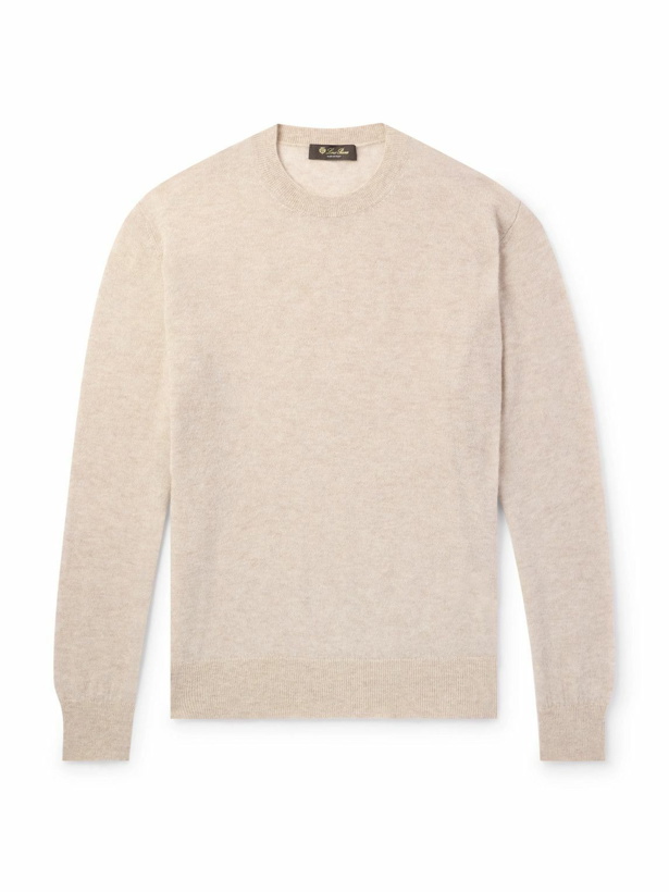 Photo: Loro Piana - Brushed Cashmere and Silk-Blend Sweater - Neutrals