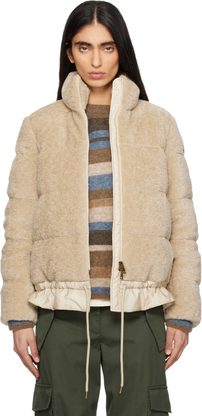 Photo: Moncler Beige Cedre Teddy Short Down Jacket
