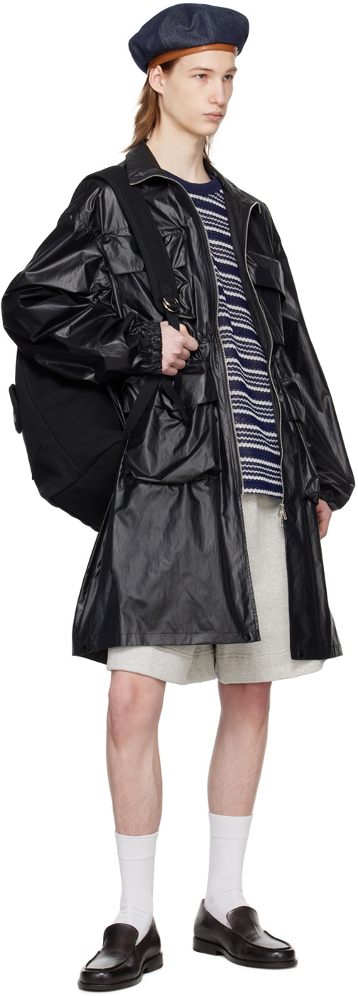 AFTER PRAY Black Military Coat
